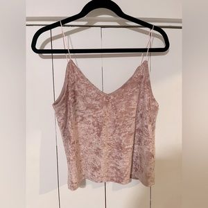 Crushed velvet crop top